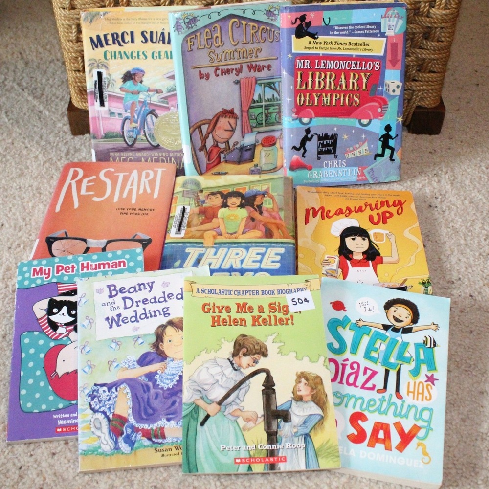 10 Childrens Books Lot Scholastic Restart Merci Suarez Graphic Novels Preppy Y2K